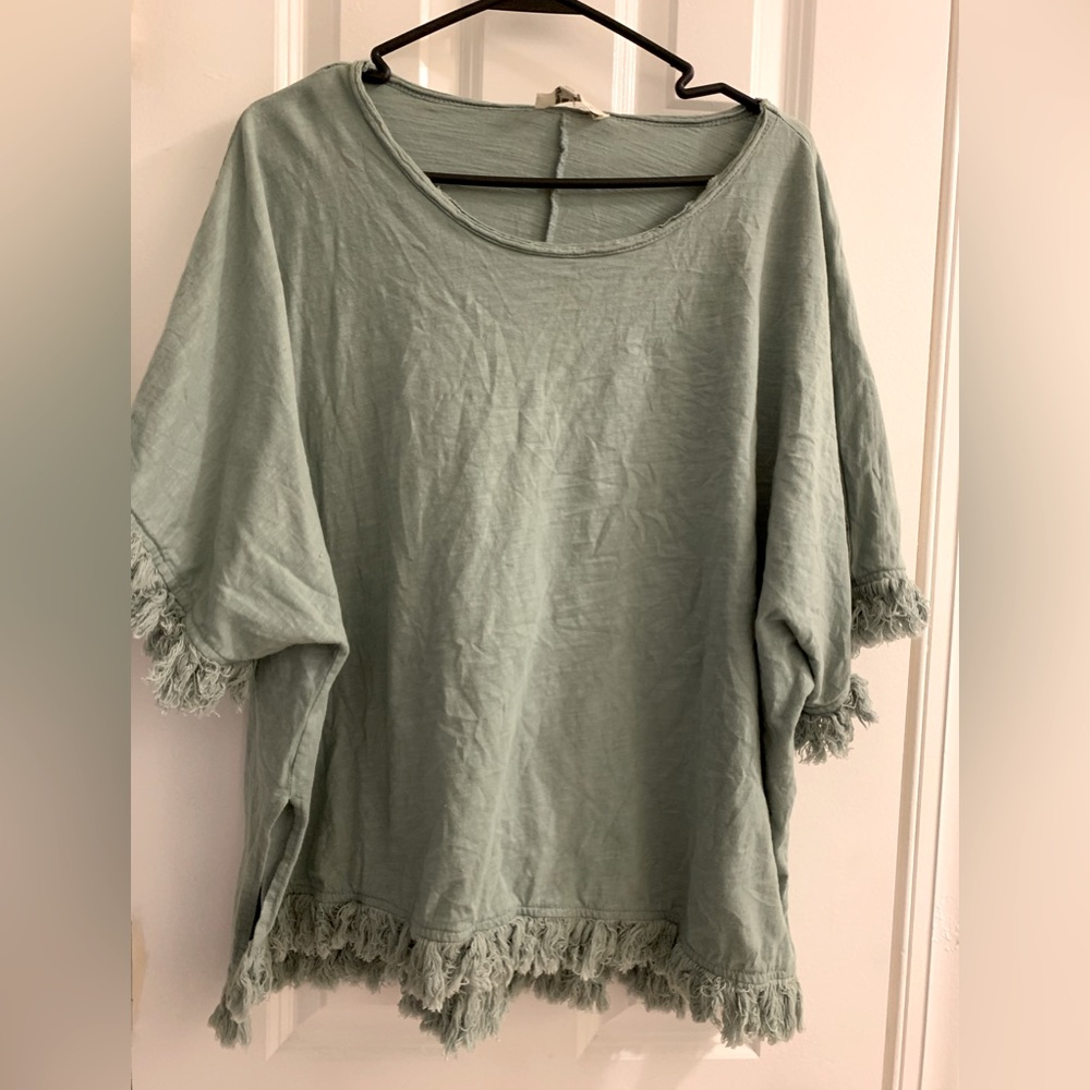 Sage green top